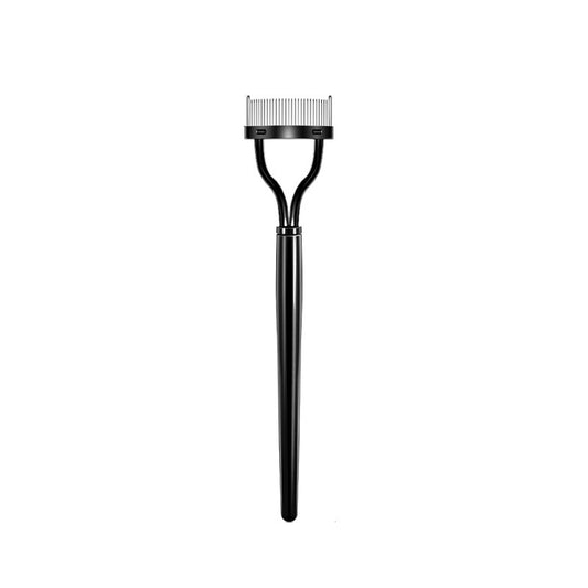 Metal Teeth Eyelash Comb and Brow Brush for Mascara Application