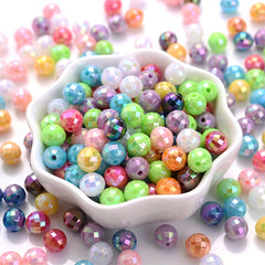 100-200PCS Round Acrylic Spacer Beads For DIY Jewelry Making