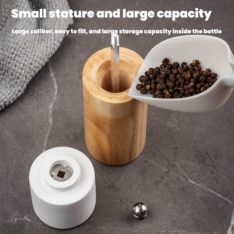 Wooden Manual Pepper & Sea Salt Grinder Kitchen Tool