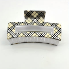 3pcs Plaid Hair Claw Ponytail Holder Hair Claw Clip