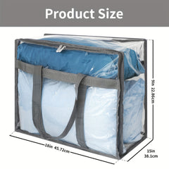 2pcs Transparent PVC Storage Bags Space Saving Storage Room Decor