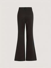  Women's Lace Button Fly Flare Leg Trousers
