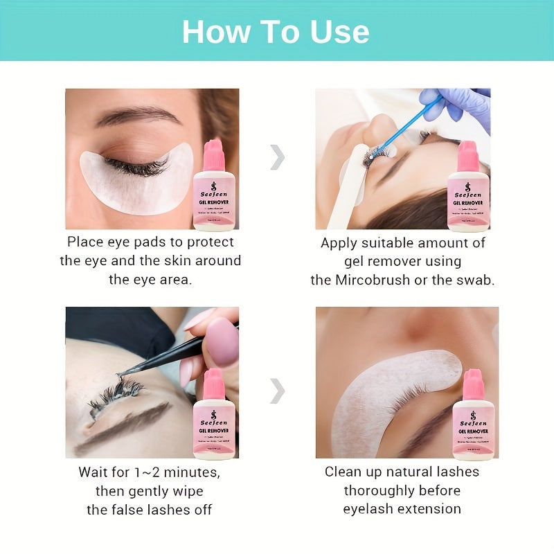 Gentle Gel Remover For Eyelash Extension Glue 15ml