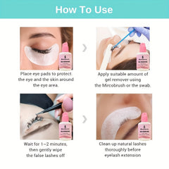 Gentle Gel Remover For Eyelash Extension Glue 15ml
