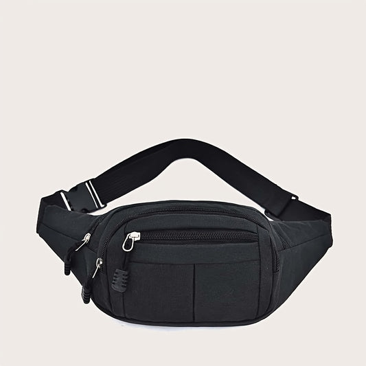 Men's Waist Bag with Multiple Compartments for Travel Motorcycle Hiking