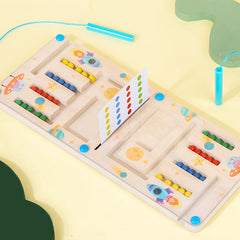 Wooden Magnetic Maze Pen Game Educational Toy
