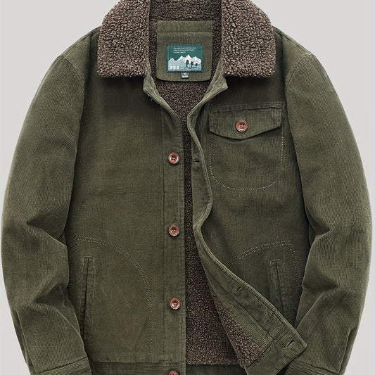 Men's Warm Fleece Full Zip Jacket Lightweight Soft Coat
