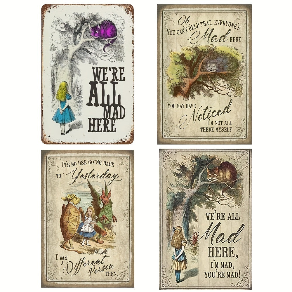 Girls Rabbits Decor Party Quotes Poster Tin Sign 20x30 Cm