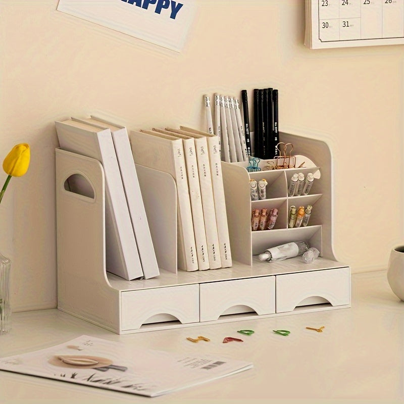 Desktop Organizer with Pen Holder & Bookend