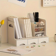 Desktop Organizer with Pen Holder & Bookend