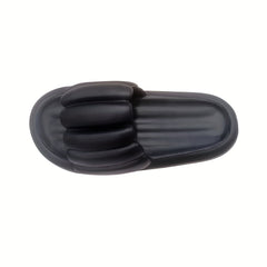 Men's Pumpkin Striped Platform Slides House Slippers