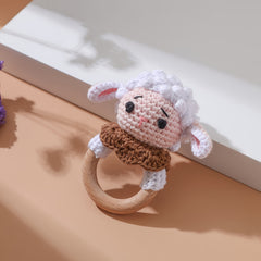 Handcrafted Sheep Rattle Toy for Babies
