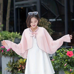 Chiffon Ruffles Sunproof Shawl UV Protection Cape