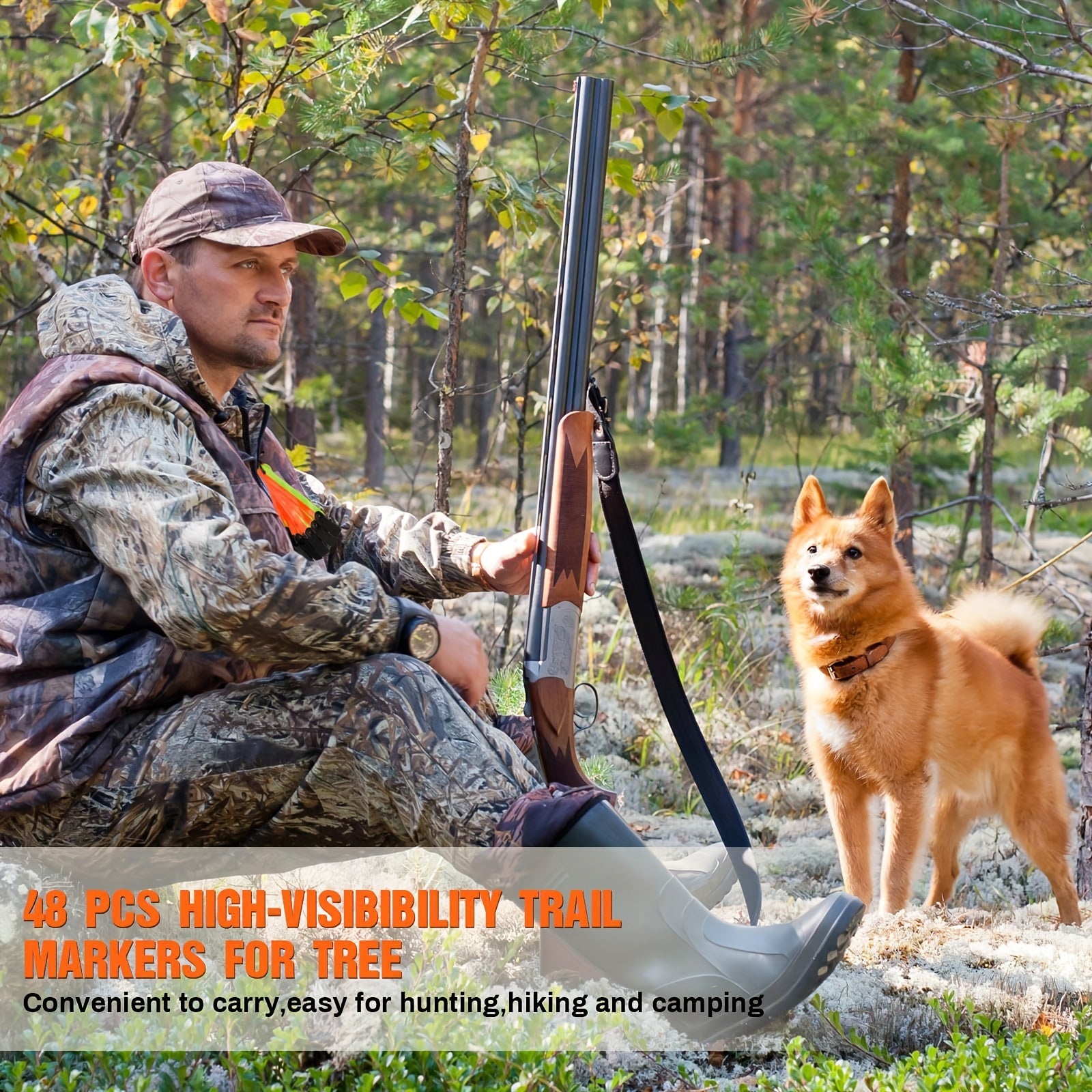 12pcs High Visibility Reflective Trail Markers for Tree Stand