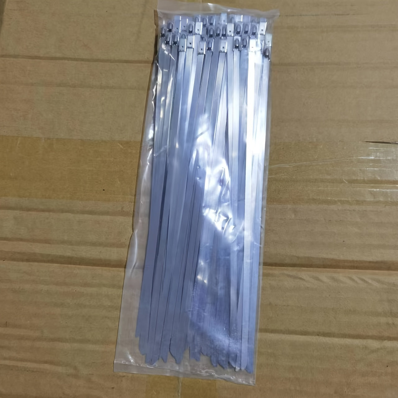 100pcs Stainless Steel Heavy Duty Self Locking Cable Ties for Exhaust Packaging
