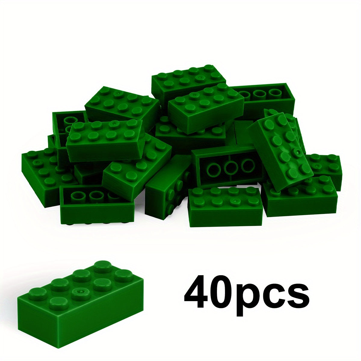 40pcs 2X4 High Brick Small Particle Building Blocks Creative DIY Toy
