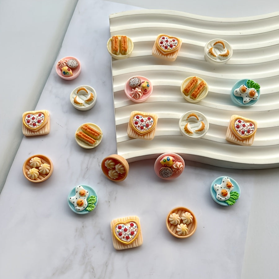 13pcs Miniature Dessert Set Resin Food DIY House Decor Toy Accessory