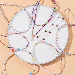 Colorful Beaded Necklace Boho Style Jewelry Decor 1 Pc