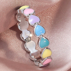 Bohemian Heart Shape LOVE Ring Ladies Couple Gift