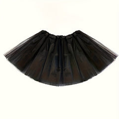 3 Layer Mesh Tutu Skirt for Girls Ballet Dance Costume