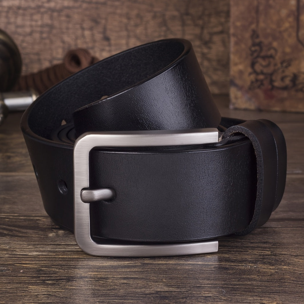 Men's Leather Belt Pin Buckle Waist Strap