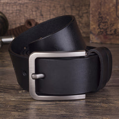 Men's Leather Belt Pin Buckle Waist Strap