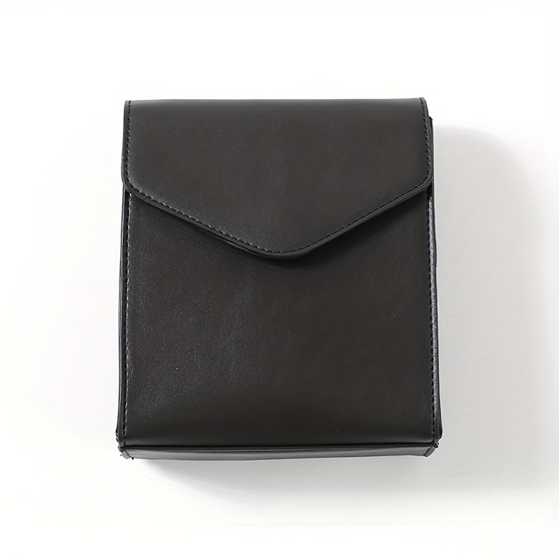 Men's Crossbody Square Bag PU Leather Shoulder Bag
