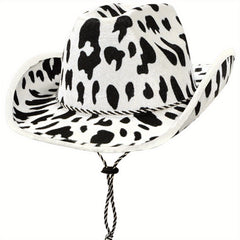 Cow Print Cowboy Hat One Size Fits Most People Print Hat