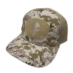 Camouflage Baseball Cap Skull Embroidery Patch Tactical Mesh Trucker Hat