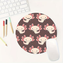 Cartoon Animal Mouse Pad Round Non-slip Rubber Mouse Mat for Office