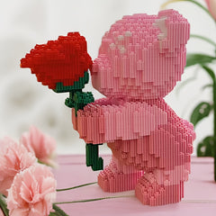 1000pcs Flower Bear Building Blocks Puzzle Set Educational Toy