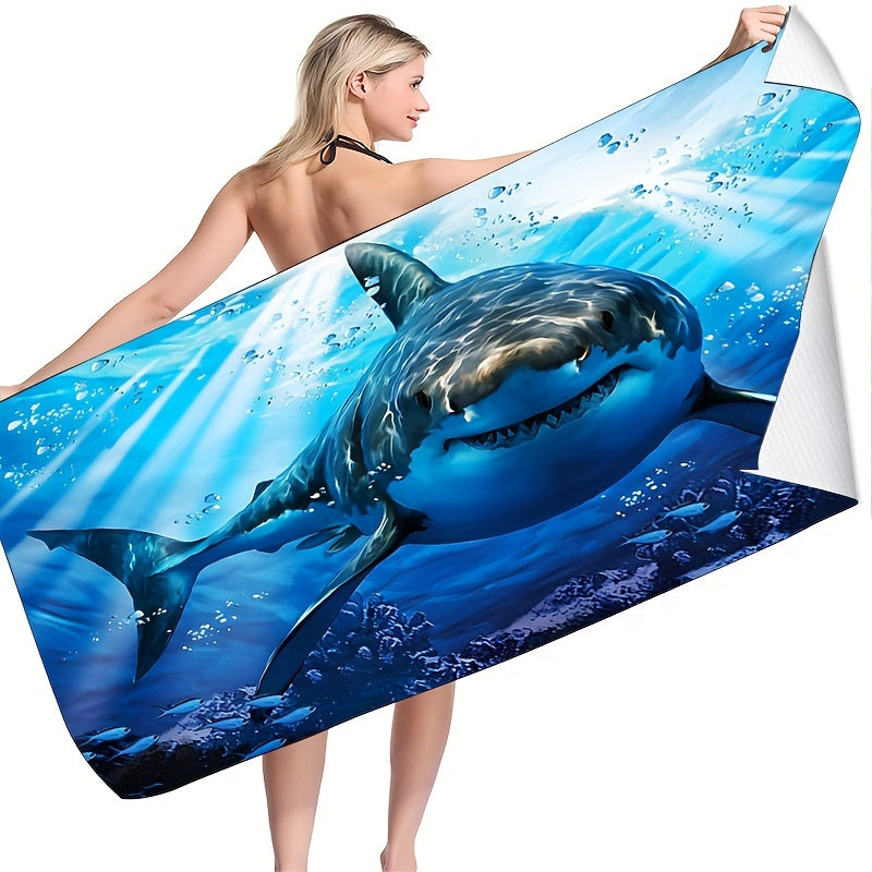 Quick Drying Shark Beach Towel Sand Proof Personalized Pattern 80x160cm