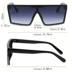 Y2K Flat Top Gradient Sunglasses UV400