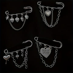Tassel Pants Waist Chain Pin Buckle Suit Love Brooch