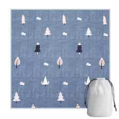 Waterproof Outdoor Blanket Clouds & Trees Print Picnic Mat