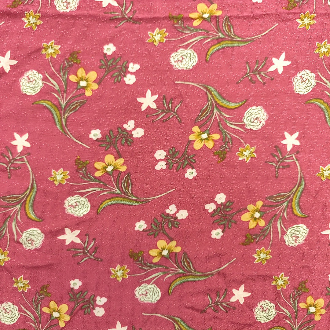1yd Jacquard Faux Cotton Fabric for Diy Clothing