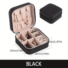 Mini Jewelry Organizer Case Portable PU Leather Storage Necklace Box
