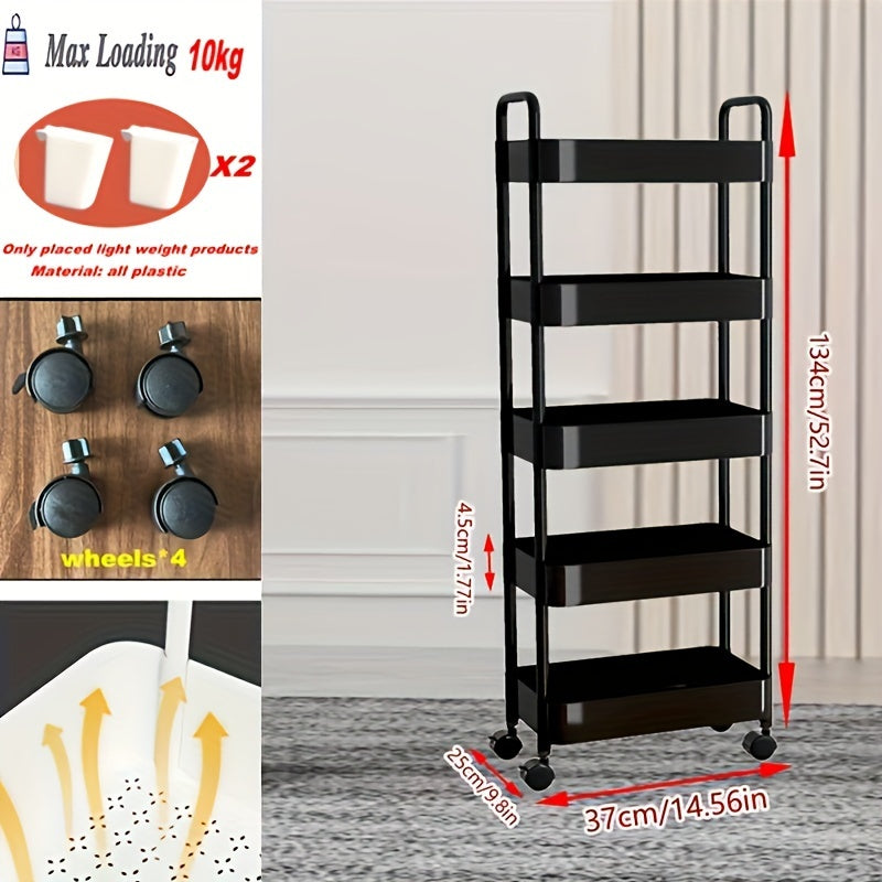Plastic Storage Shelf 4-5 Layers Garage Organizer Rack