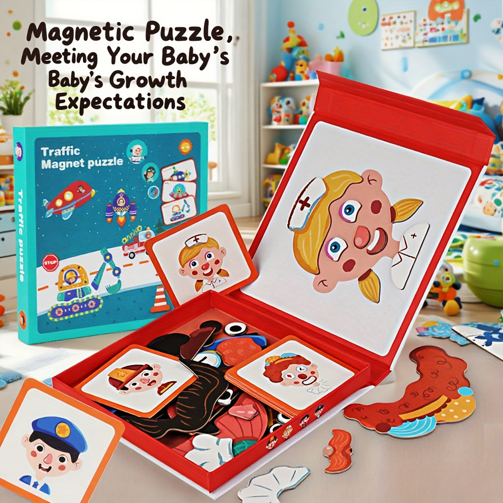 Magnetic Puzzle Game Face Changing Magic Toy for Kids