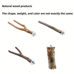4 Pack Wood Bird Perch Parrot Stand Toys Hanging Platform Swing Toy