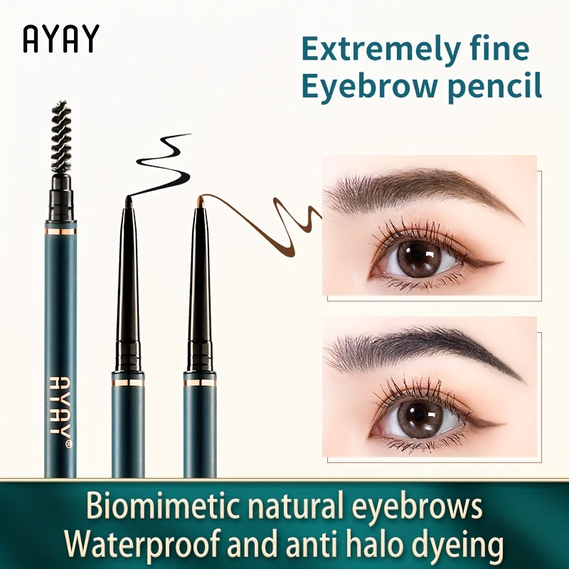 Waterproof Sweat Proof Round Head Eyebrow Pencil 4 Colors