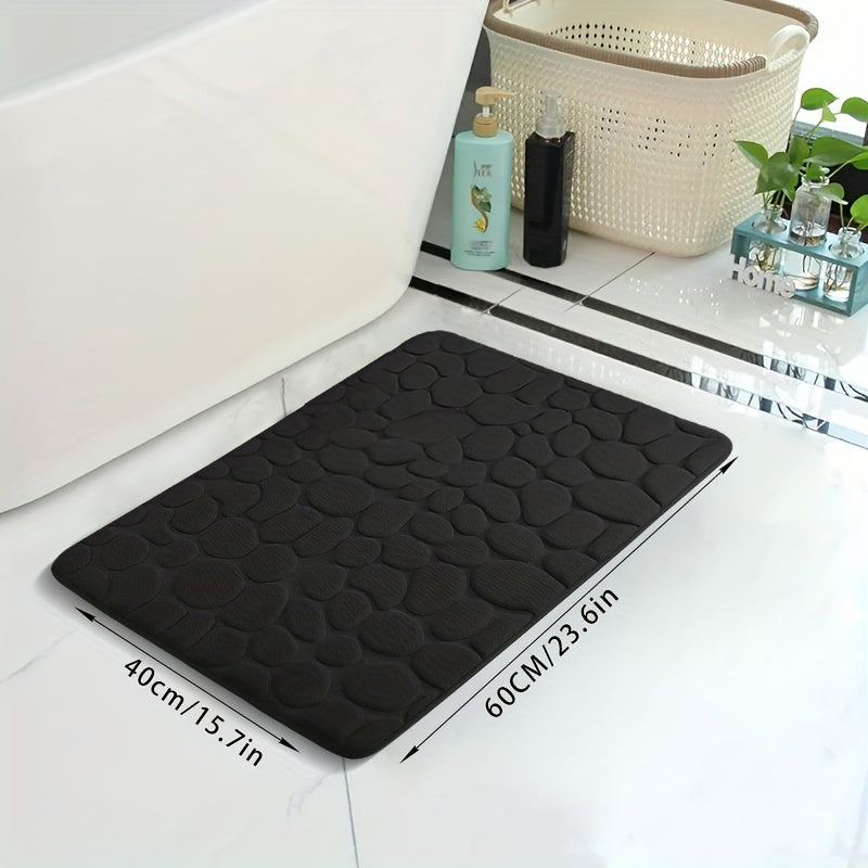 Non Slip Memory Foam Bath Rug Quick Drying Machine Washable Shower Carpet