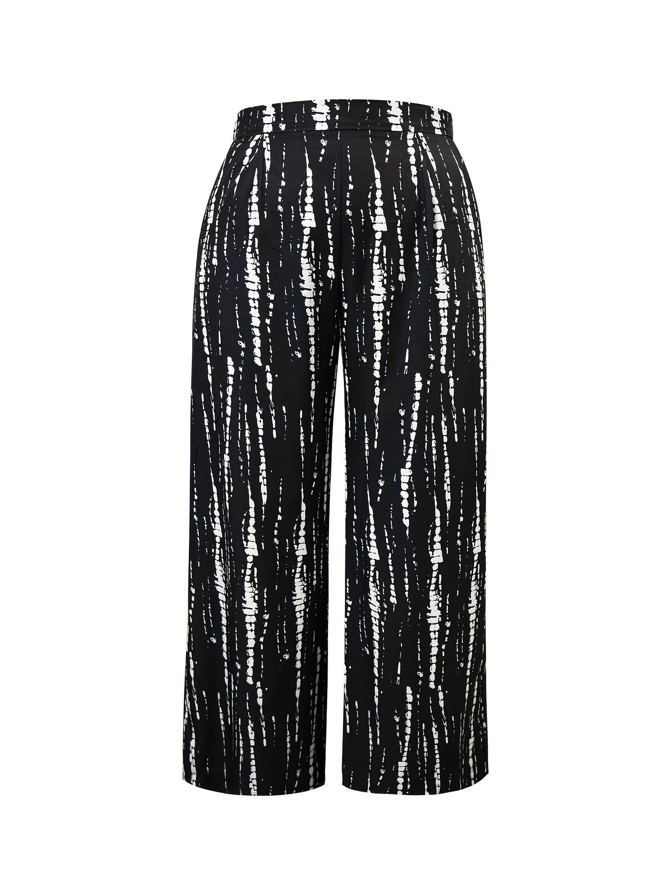 Women's Plus Tie Dye Wide Leg Pants With Pockets