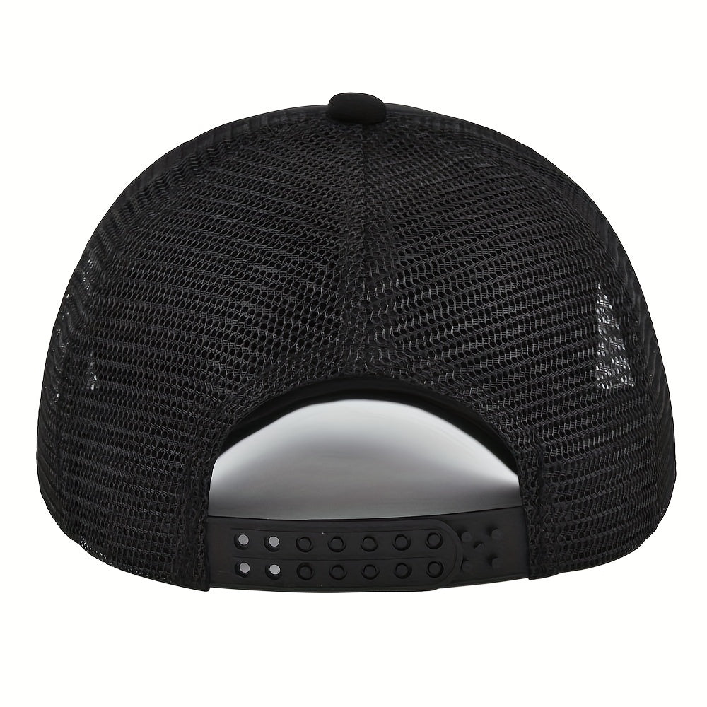 Mesh Trucker Hat Solid Baseball Cap Lightweight Adjustable Dad Hat