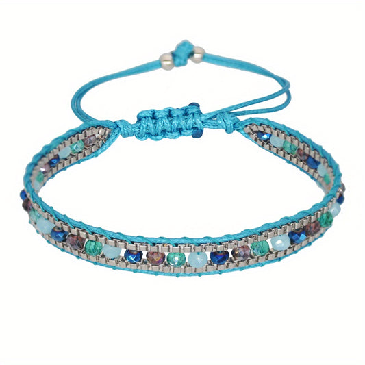 Boho Wrap Bracelet Glass Seed Beads Hand Woven Colorful Friendship Bracelet