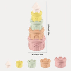 Soft Gel Castle Stacking Toys 5pcs Set