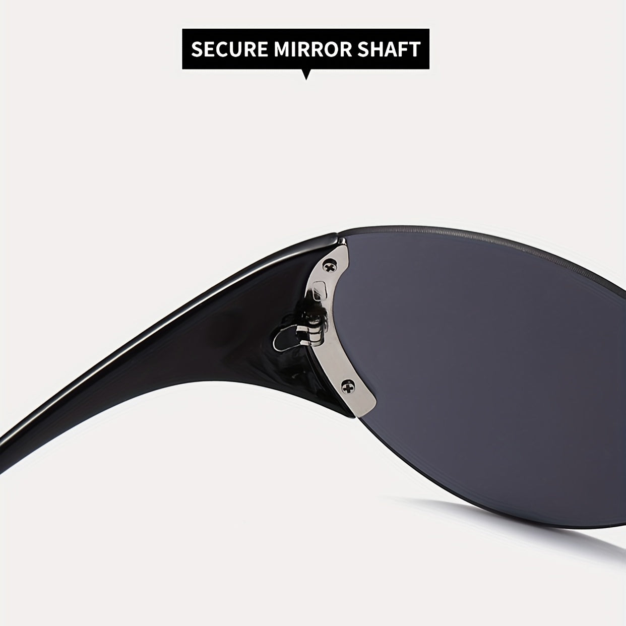 Star Detail Rimless Sports Sunglasses with Glass Box