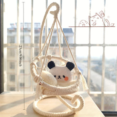 BJD Dollhouse Hanging Chair Swing Hammock Set 1:12 Scale