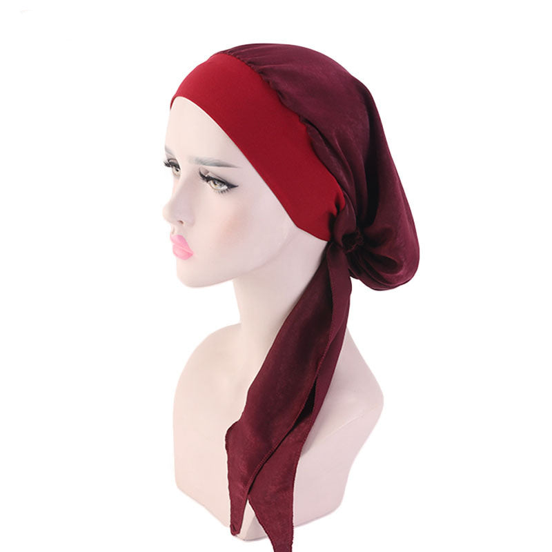 Elastic Headband Braid Hat Head Scarf Tied Head Scarves Slip On Beanies