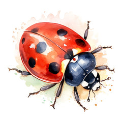 Watercolor Ladybug Pattern Stickers 4-in-1 Scratch Resistant Decals